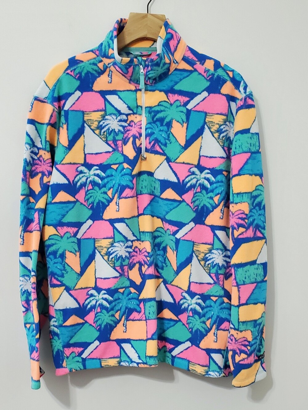 Chubbies Mens The Palmtastic Quarter Zip Fleece Pullover Mens XLarge